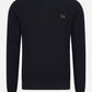 Fred Perry Truien  Waffle stitch jumper - navy 