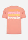 Lacoste T-shirts  Lacoste backprint tee - sierra red 