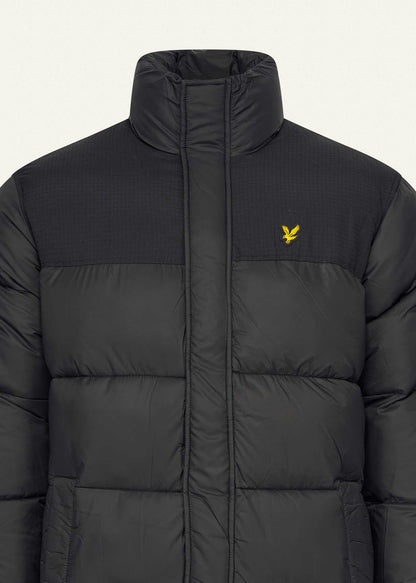 Lyle & Scott Jassen  Longline wadded puffer - jet black 