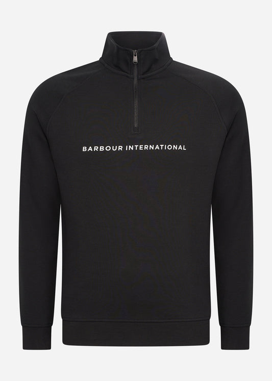 Barbour International Truien  Motored funnel sweat - black 