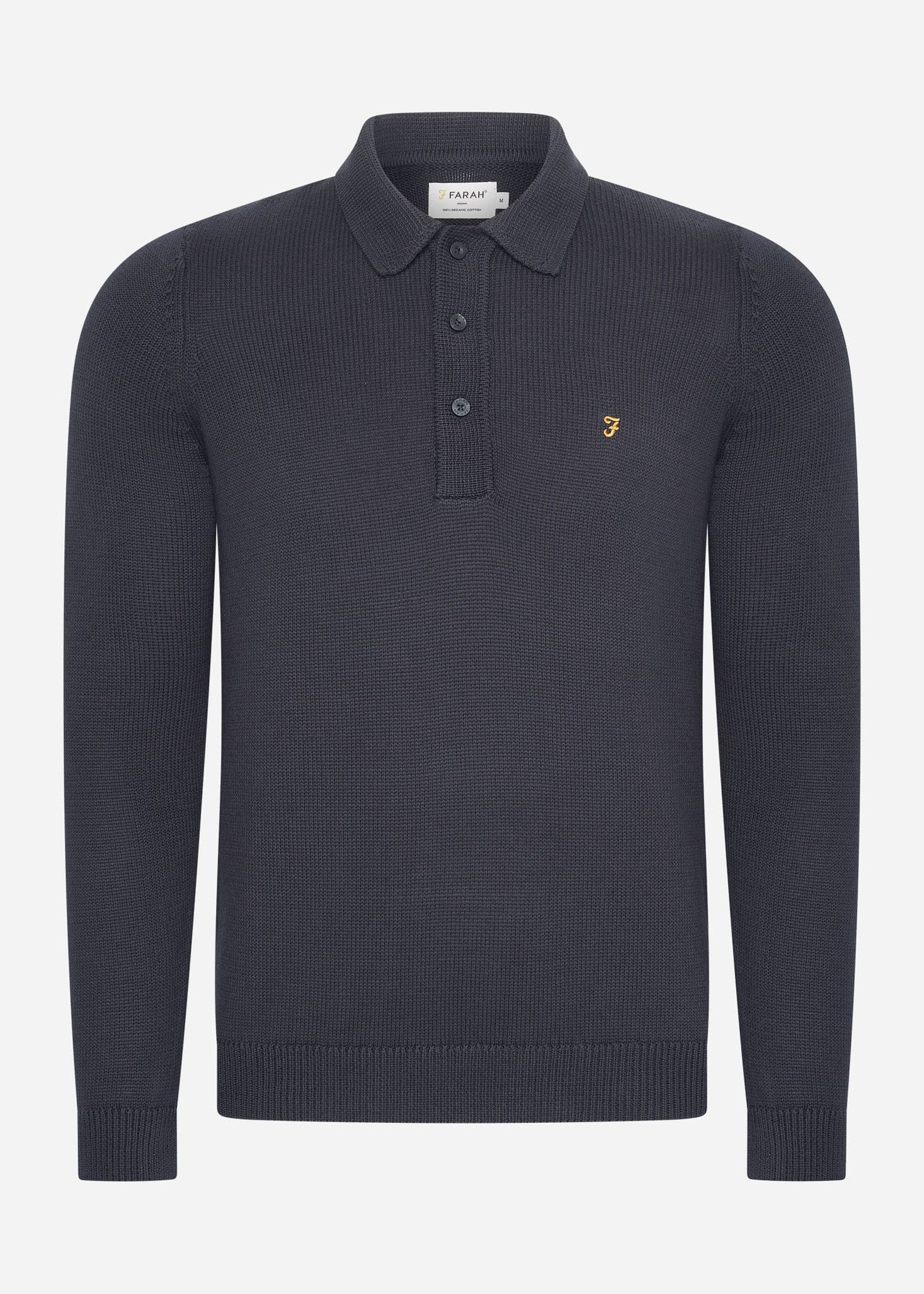 Farah Truien  Sweater hamlet knit ls polo - true navy 