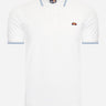 Ellesse Polo's  Rooks polo - white light blue dark blue 