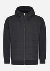 Lyle & Scott Hoodies  Hybrid quilted zip through hoodie - jet black 