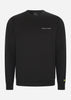 Lyle & Scott Truien  Embroidered crew neck sweatshirt - jet black white 