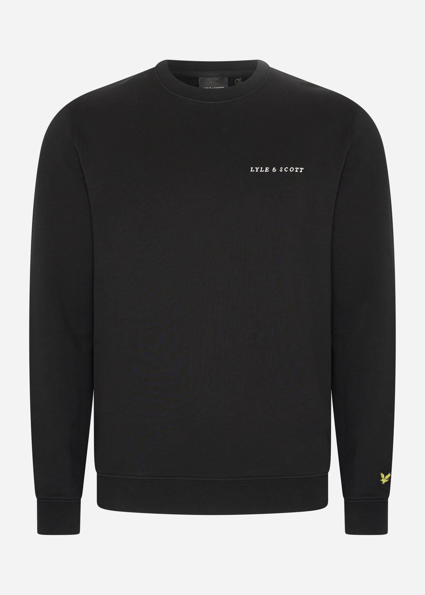 Lyle & Scott Truien  Embroidered crew neck sweatshirt - jet black white 