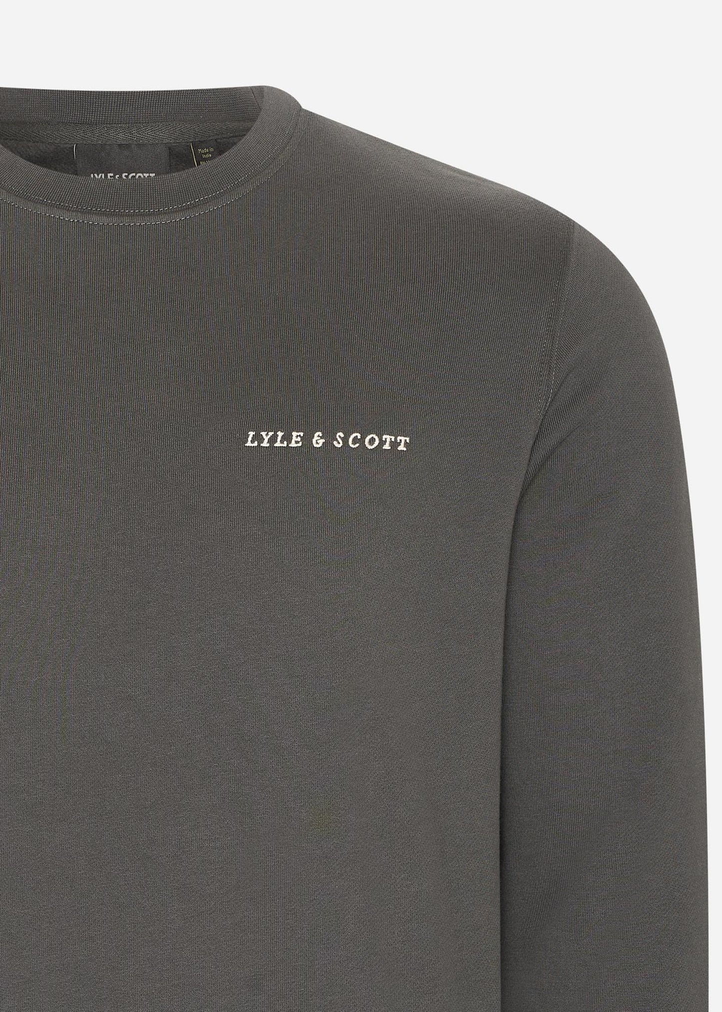 Lyle & Scott Truien  Embroidered crew neck sweatshirt - gunmetal cove 