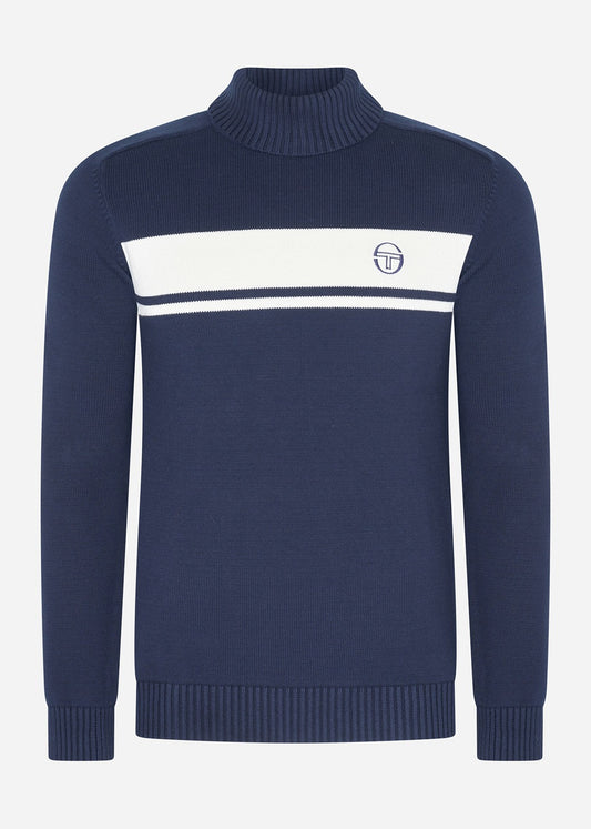 Sergio Tacchini Truien  Damarindo knit knit tutle neck - maritime blue gardenia 