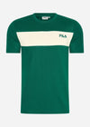 Fila T-shirts  Lankaran blocked tee - aventurine antique white 