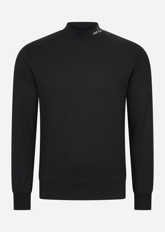 Fred Perry Truien  Branded collar sweatshirt - black 