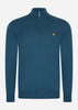 Lyle & Scott Truien 3 Pack cotton merino quarter zip jumper - jet black - argyle teal - apres navy