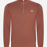 Fred Perry Truien  Half zip sweatshirt - whisky brown porridge marl 