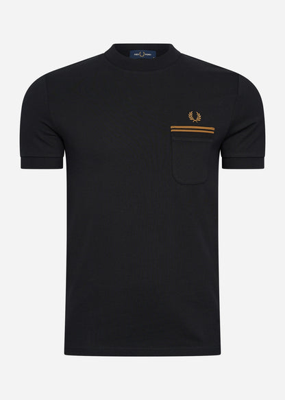 Fred Perry T-shirts  Loopback jersey pocket t-shirt - black 