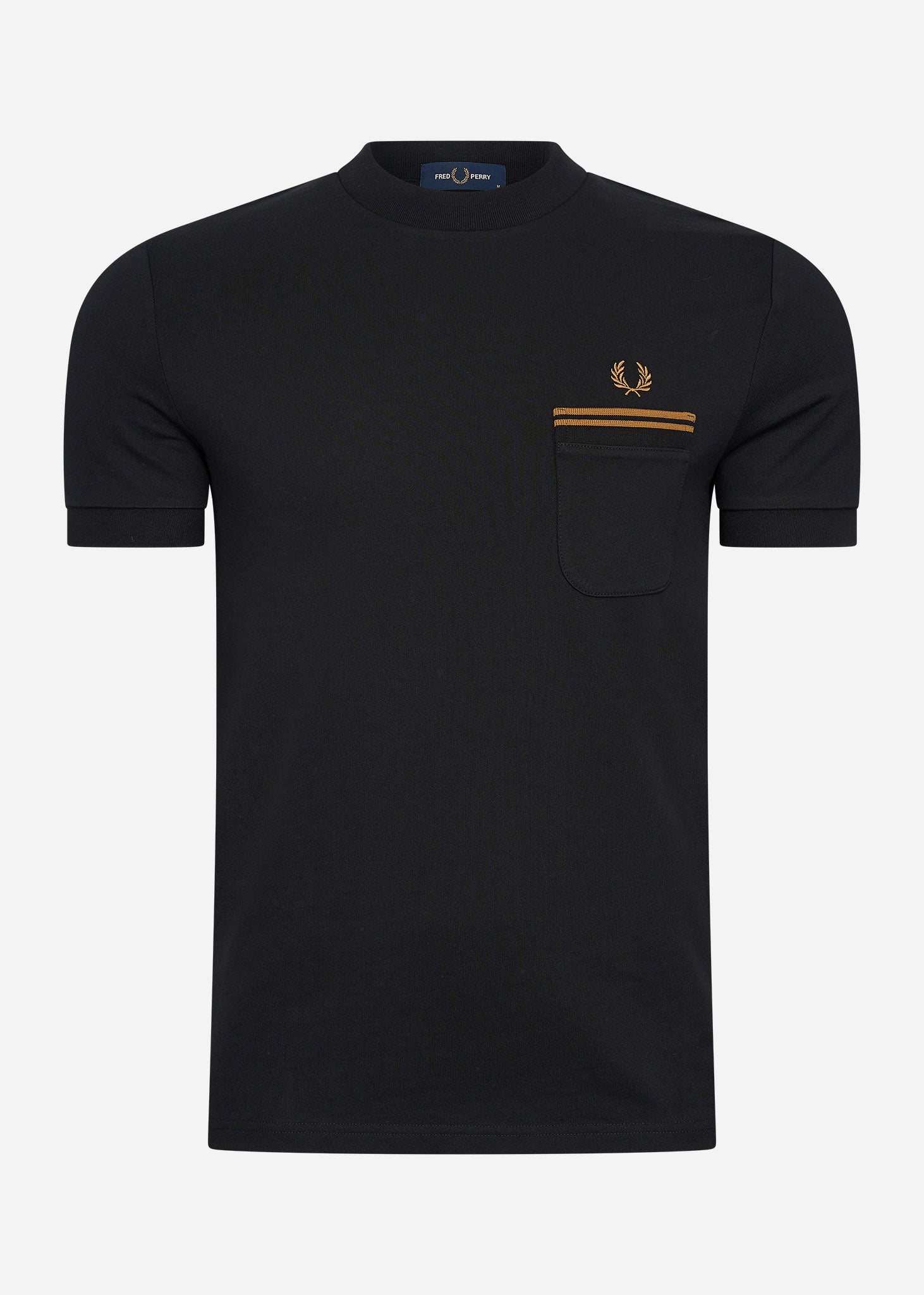 Fred Perry T-shirts  Loopback jersey pocket t-shirt - black 