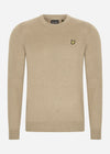 Lyle & Scott Truien  Cotton merino crew neck jumper - sage uniform 