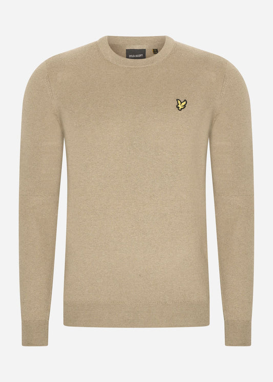 Lyle & Scott Truien  Cotton merino crew neck jumper - sage uniform 