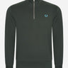 Fred Perry Truien  Half zip sweatshirt - night green runaway bay ocean