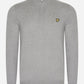 Lyle & Scott Truien  Cotton merino quarter zip jumper - mid grey marl 