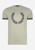 Fred Perry T-shirts  Printed Laurel wreath t-shirt - seagrass 