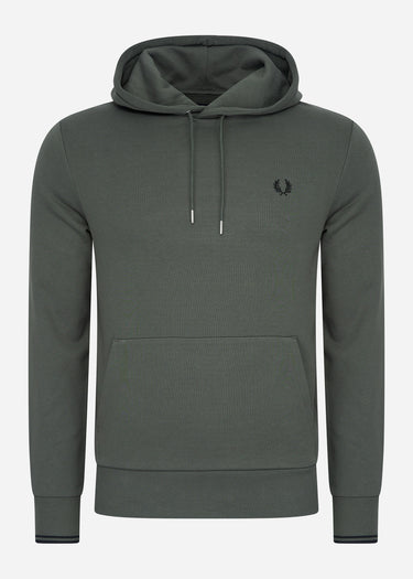 Fred Perry Hoodies  Tipped hooded sweatshirt - field green 