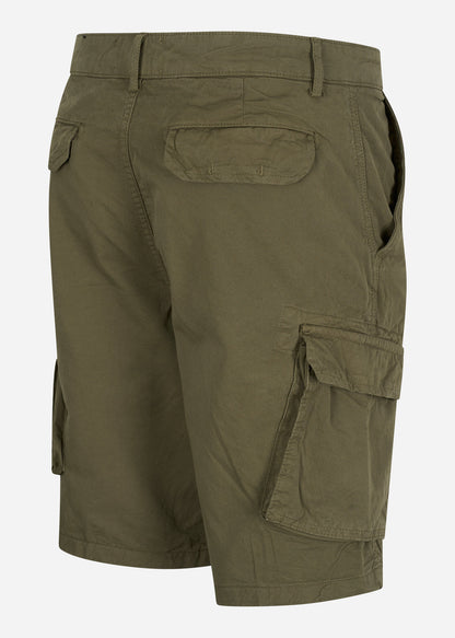 Lyle & Scott Korte Broeken  Wembley cargo short - olive 