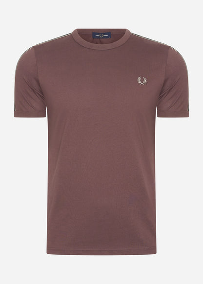 Fred Perry T-shirts  Contrast tape ringer t-shirt - brick warm grey 