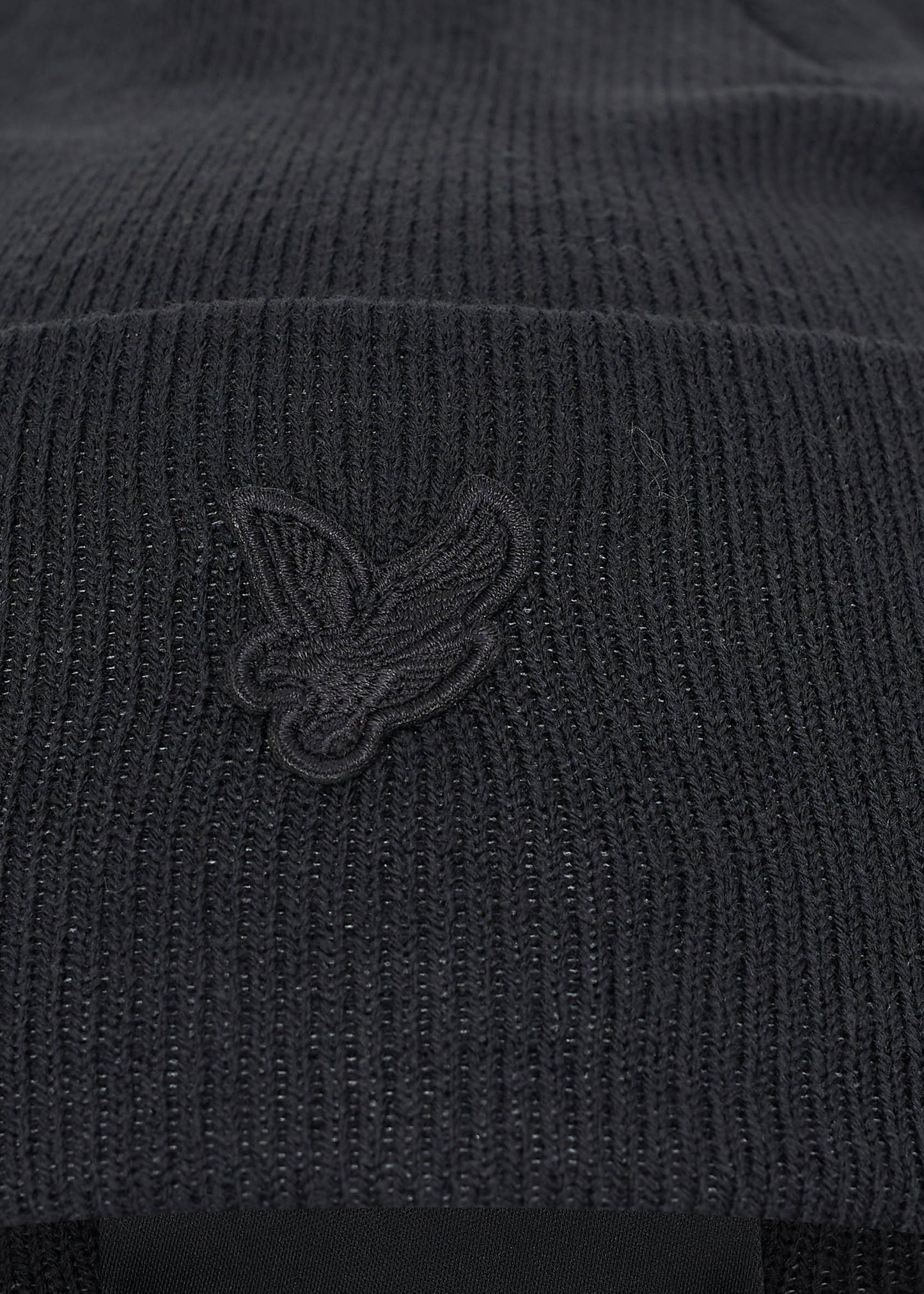 Lyle & Scott Mutsen  Tonal eagle beanie - jet black 