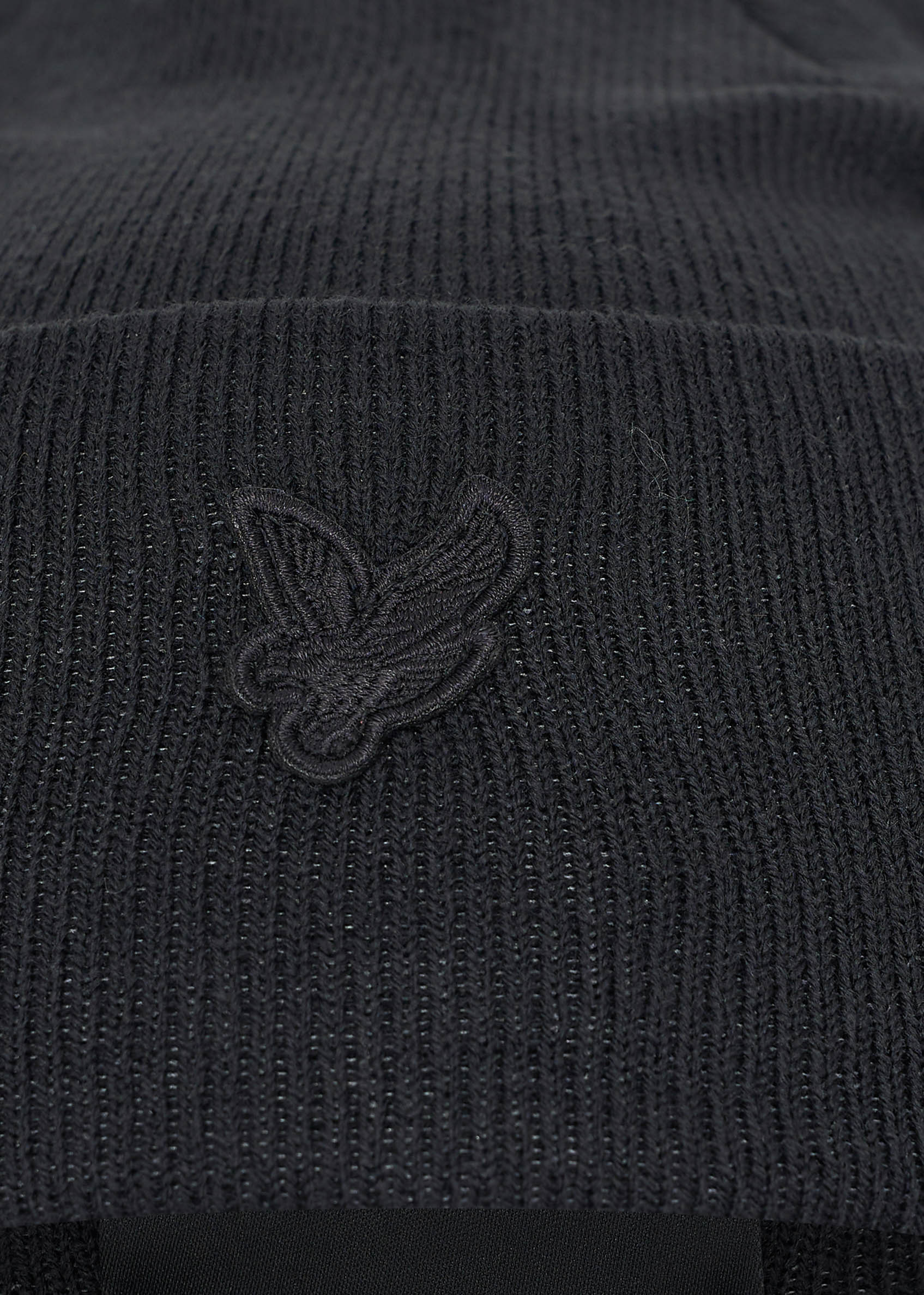 Lyle & Scott Mutsen  Tonal eagle beanie - jet black 