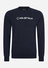 MA.Strum Truien  Chest print crew sweat - ink navy 