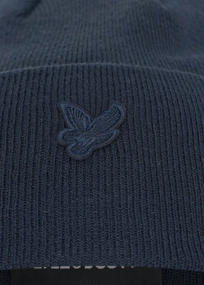 Lyle & Scott Mutsen  Tonal eagle beanie - dark navy 