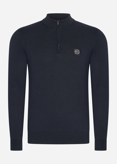 Marshall Artist Truien Siren knitted 1/4 zip - navy