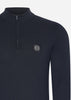 Marshall Artist Truien A Siren knitted 1/4 zip - navy