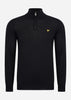 Lyle & Scott Truien  Premium quarter zip merino mix - jet black 