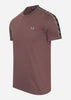 Fred Perry T-shirts  Contrast tape ringer t-shirt - brick warm grey 