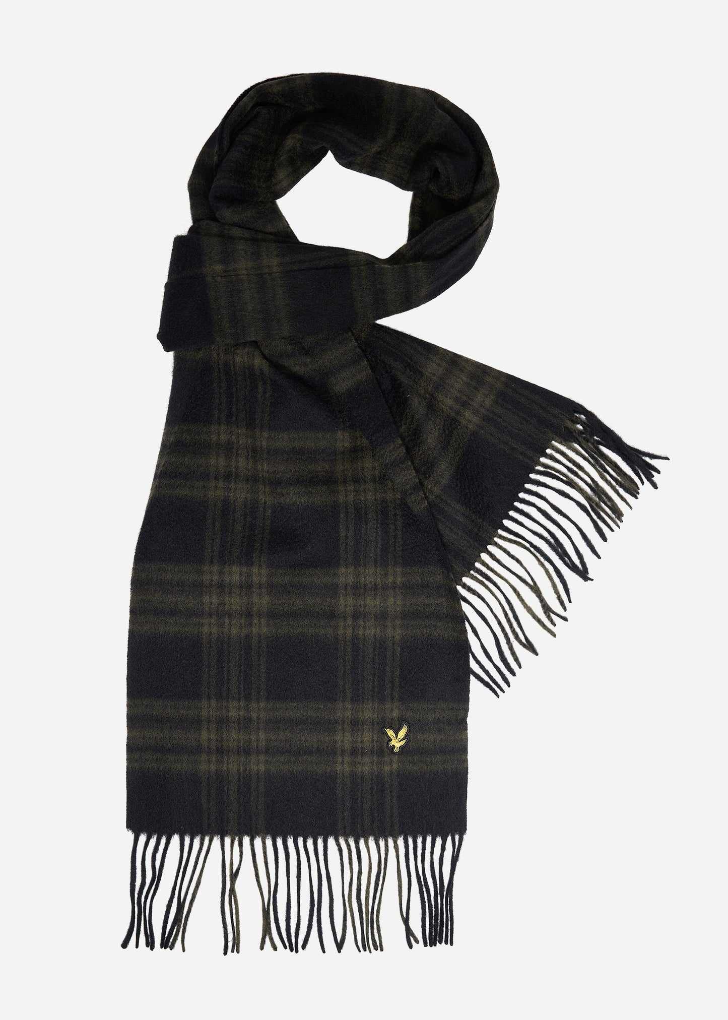 Lyle & Scott Sjaals  Tartan lambswool scarf - mountain moss 