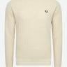 Fred Perry Truien  Waffle stitch jumper - oatmeal 