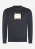 Marshall Artist Truien  UK ism box logo crewneck - navy 