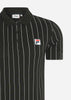 Fila Polo's  Luckenwalde polo shirt - black bright white striped 