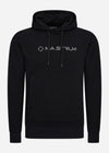 MA.Strum Hoodies  Chest print overhead hoody - jet black 