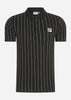 Fila Polo's  Luckenwalde polo shirt - black bright white striped 