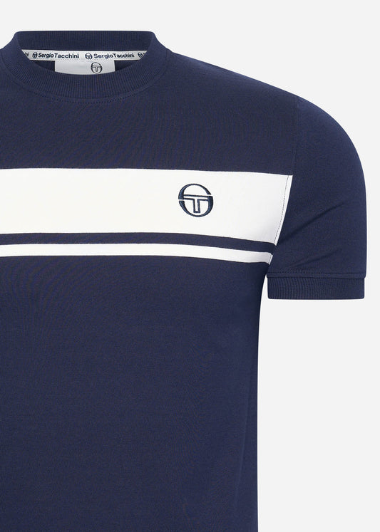 Sergio Tacchini T-shirts  Master tee - blue white 