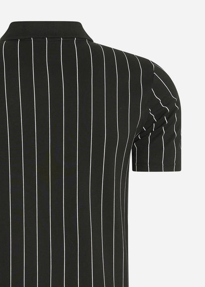 Fila Polo's  Luckenwalde polo shirt - black bright white striped 