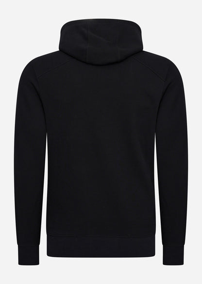 MA.Strum Hoodies  Chest print overhead hoody - jet black 