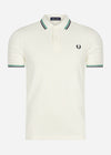 Fred Perry Polo's  Twin tipped fred perry shirt - ecru fp green navy 