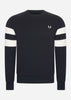 Fred Perry Truien  Tipped sleeve - sweatshirt 