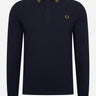 Fred Perry Longsleeve Polo's  LS twin tipped shirt - navy dark caramel 