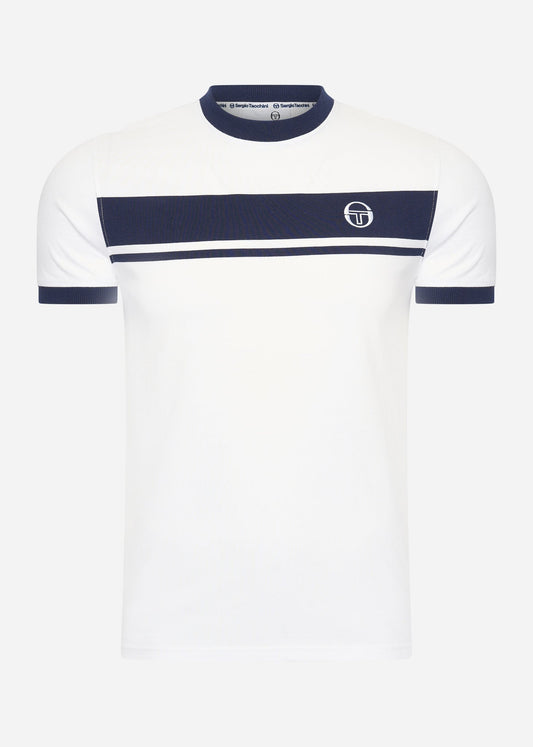 Sergio Tacchini T-shirts  Master tee - white blue 