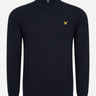 Lyle & Scott Truien  Cotton merino quarter zip jumper - dark navy 