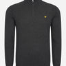 Lyle & Scott Truien  Cotton merino quarter zip jumper - charcoal marl 