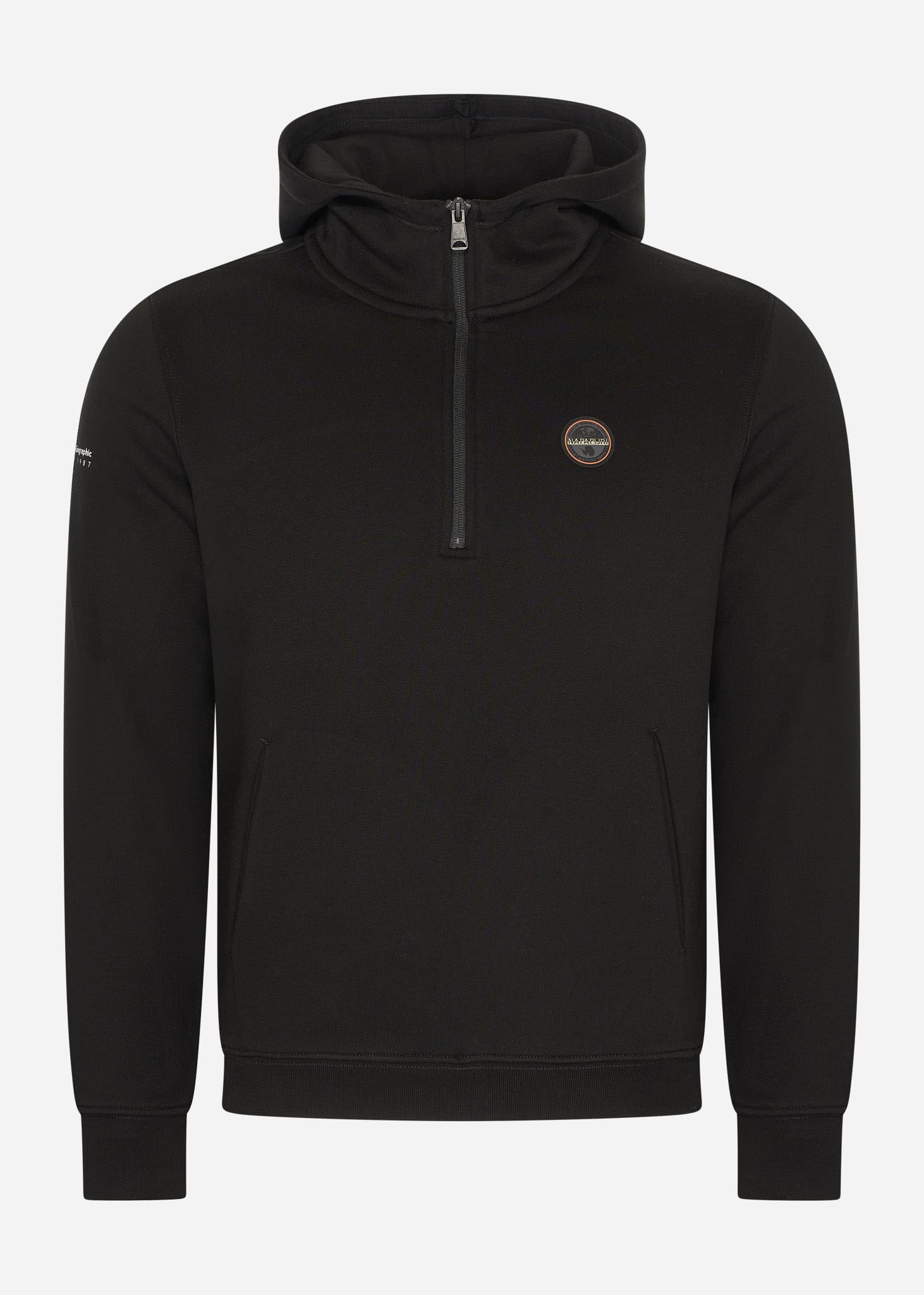 Napapijri Hoodies  Badge halfzip hoodie  - black 