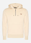 Fred Perry Truien  Hooded fleece back sweatshirt - oatmeal 